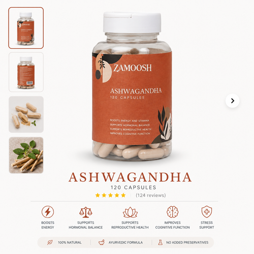 Ashwagandha Powder 120 Capsules